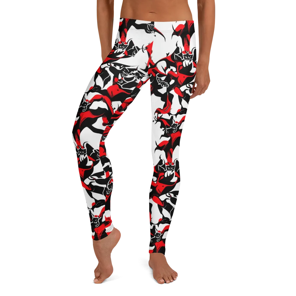 Redline Revelry on Leggings — Front