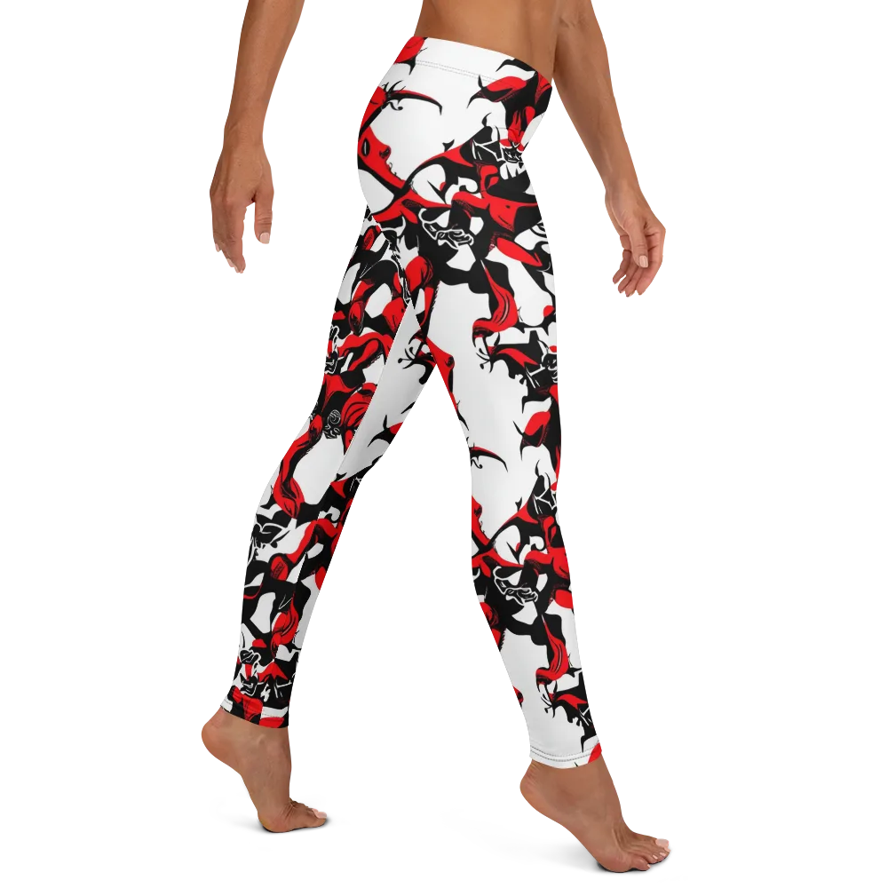 Redline Revelry on Leggings — Right