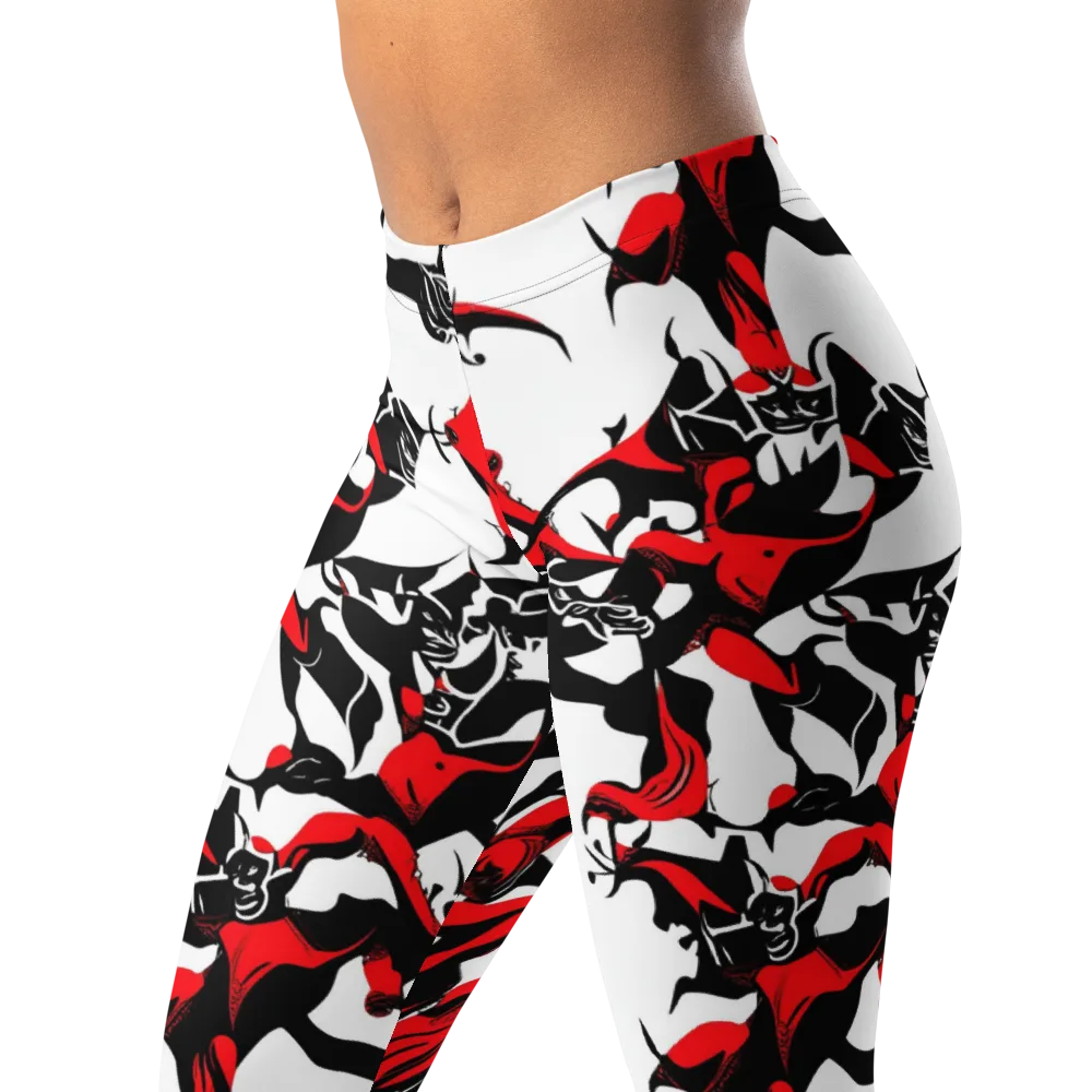 Redline Revelry on Leggings — Left Front