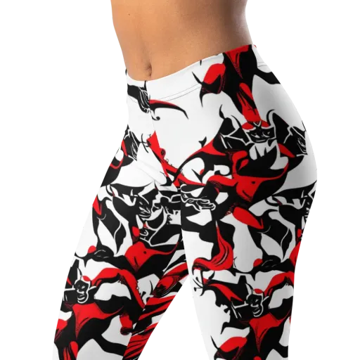 Redline Revelry on a Leggings