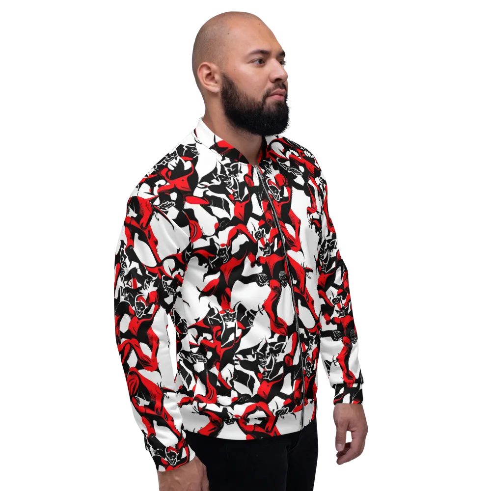 Redline Revelry on Bomber Jacket — Right