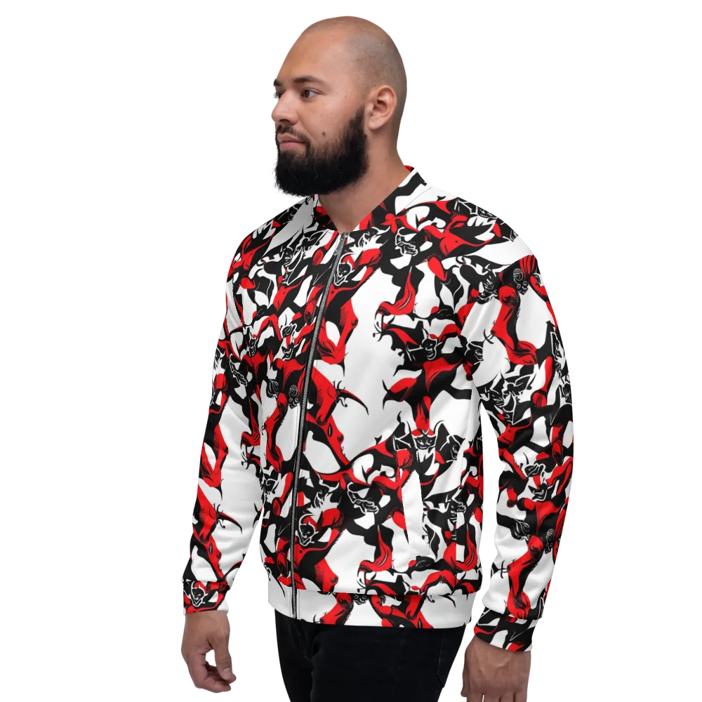 Redline Revelry on Bomber Jacket — Left