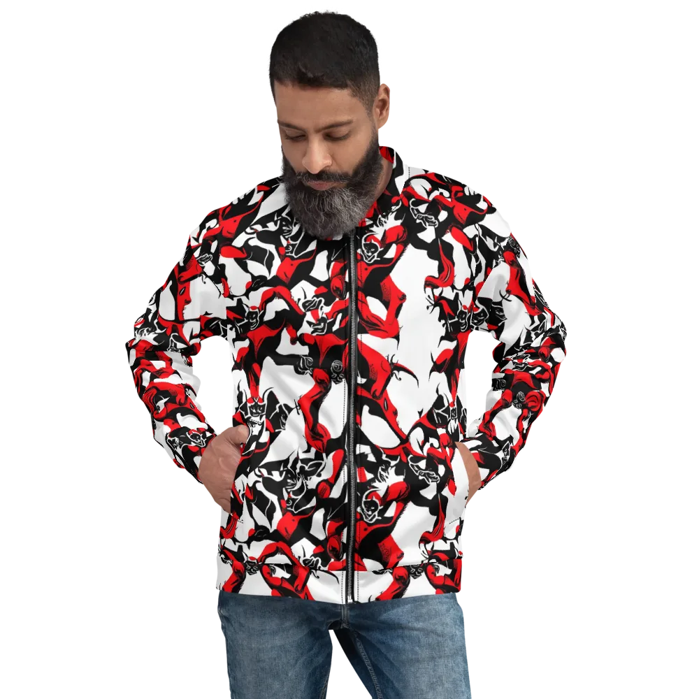 Redline Revelry on Bomber Jacket — Front
