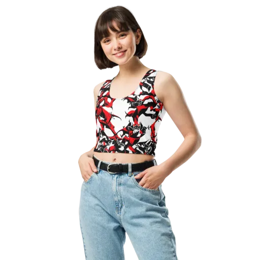 Redline Revelry on a Crop Top
