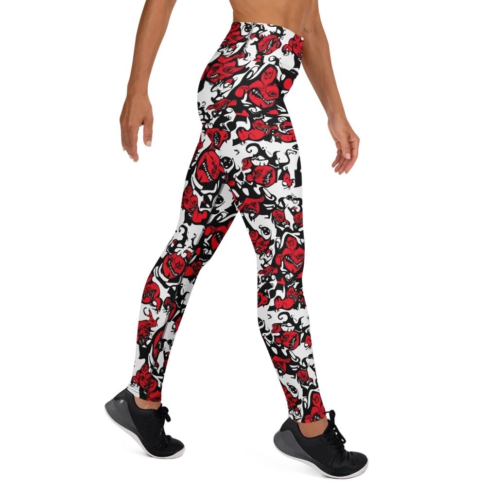 Devil’s Doodle on Yoga Leggings — Right