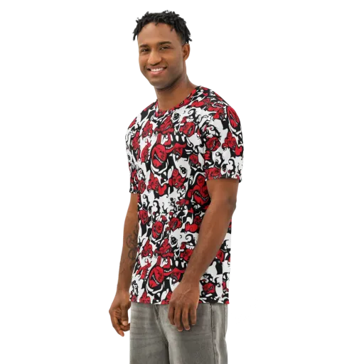Devil’s Doodle on a Men's Cotton Crew Neck T-Shirt