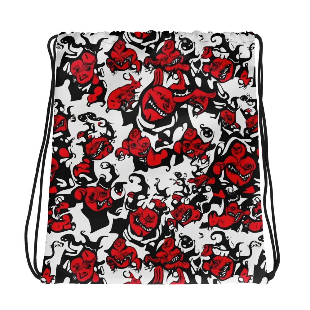 Devil’s Doodle on Drawstring Bag — Photo