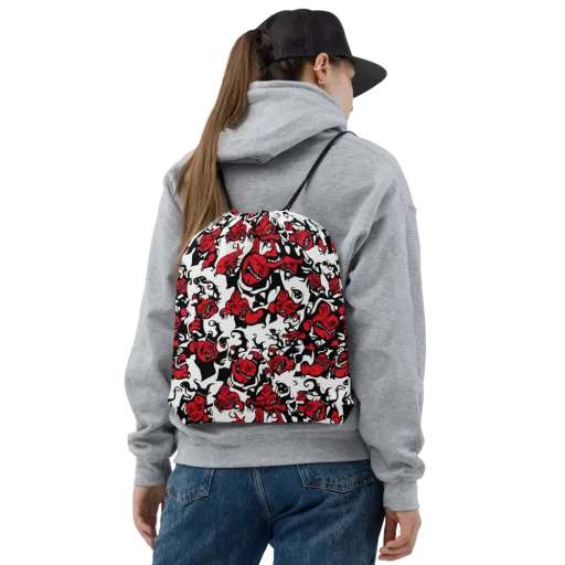 Devil’s Doodle on a Drawstring Bag
