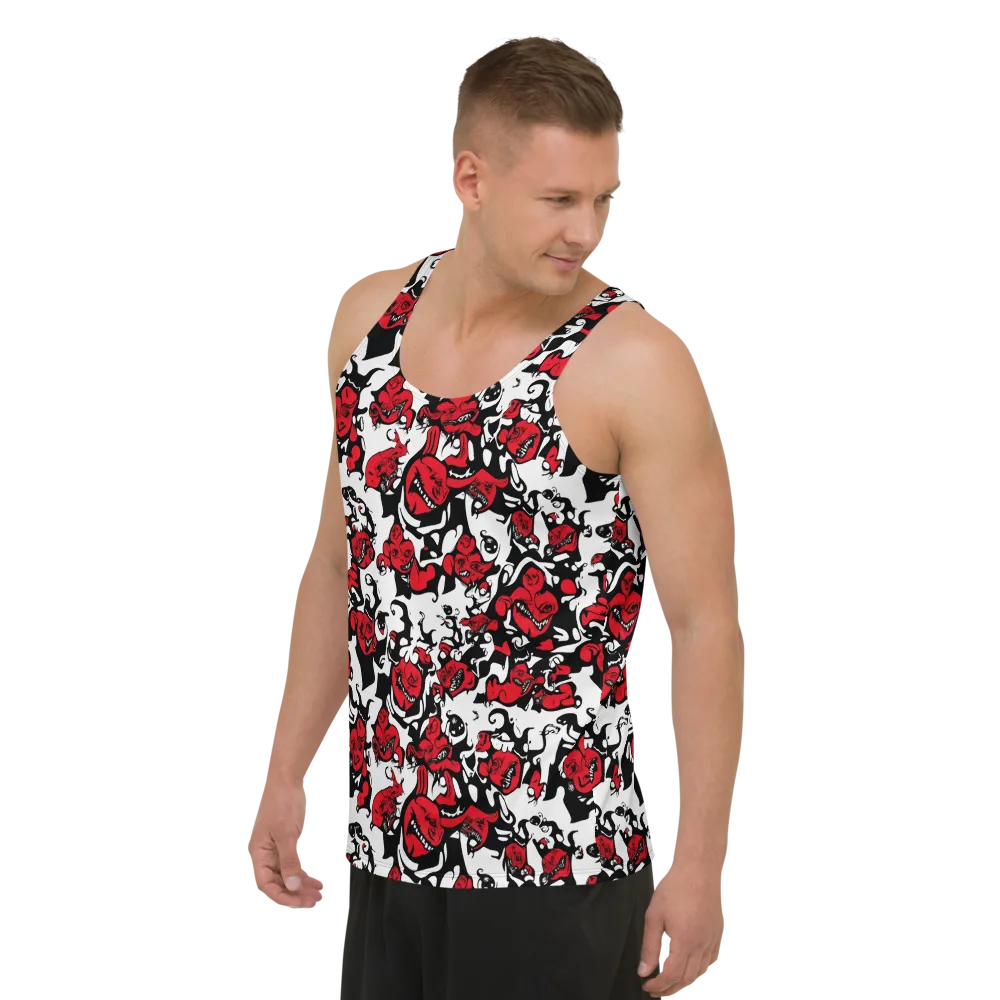 Devil’s Doodle on Men's Tank Top — Left Front