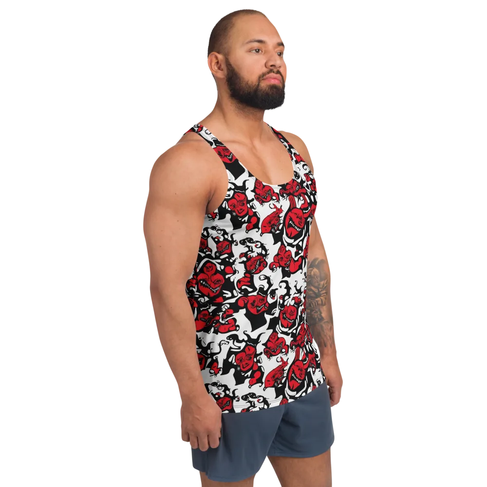 Devil’s Doodle on Men's Tank Top — Right Front