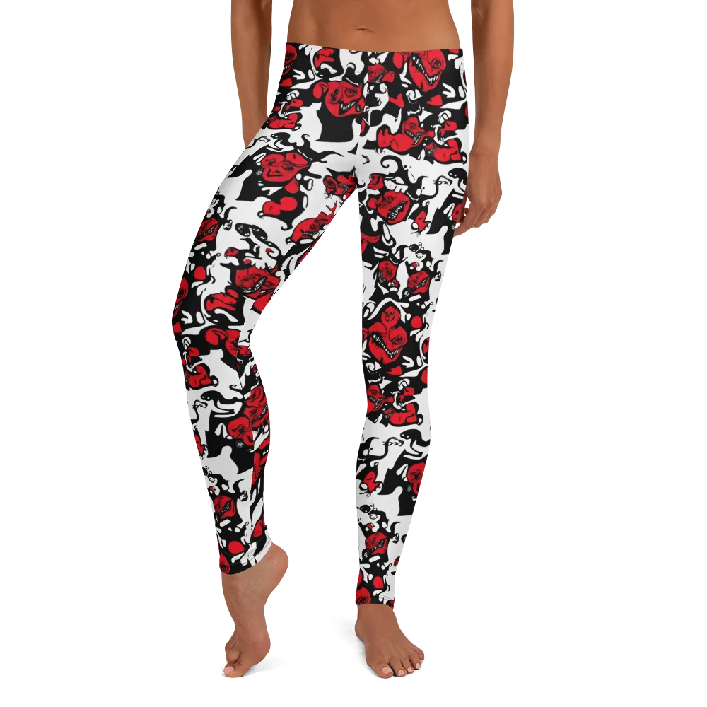 Devil’s Doodle on Leggings — Front