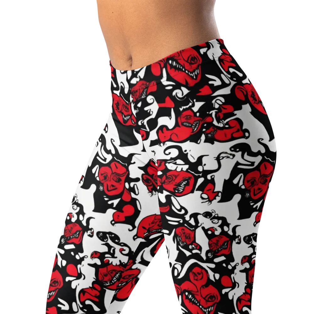 Devil’s Doodle on Leggings — Left Front