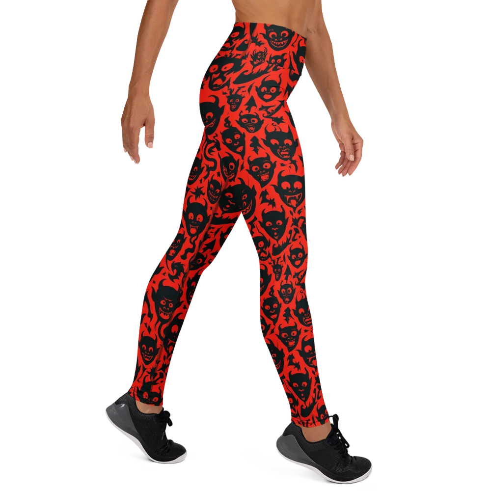 Midnight Mischief on Yoga Leggings — Right