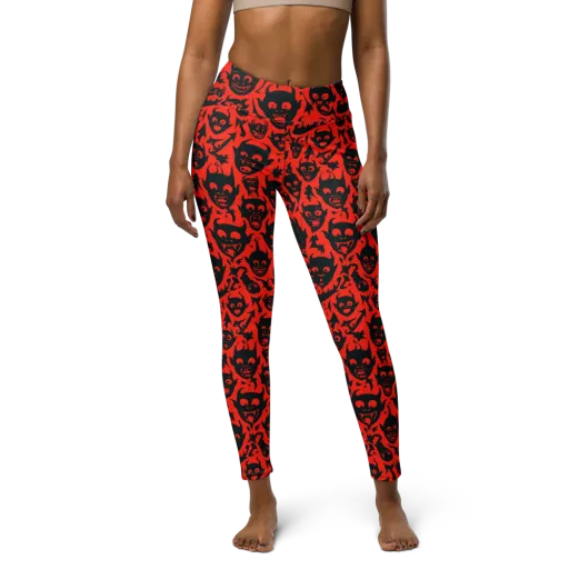 Midnight Mischief on a Yoga Leggings