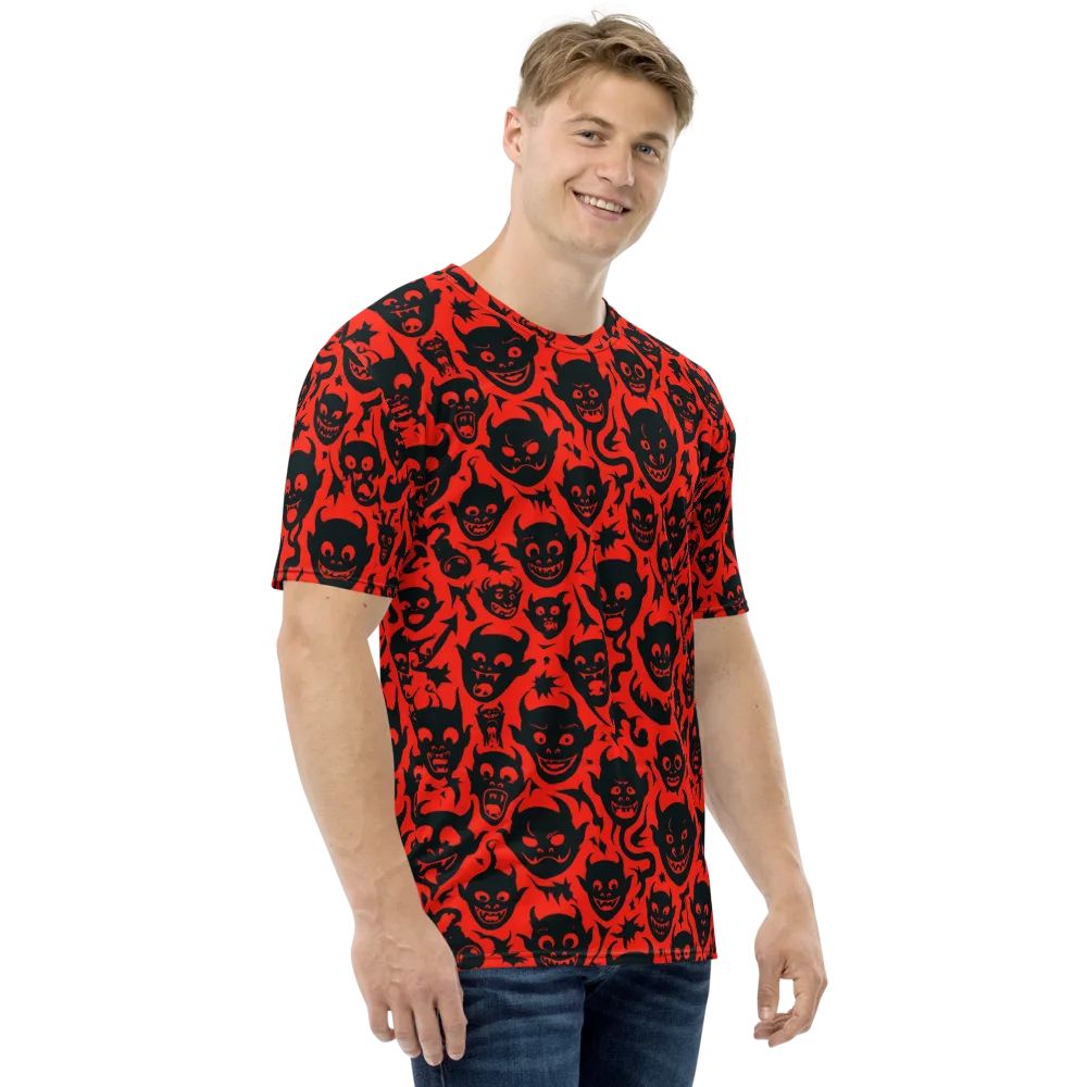 Midnight Mischief on Men's Crew Neck T-Shirt — Right