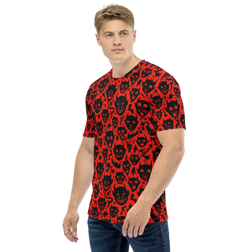 Midnight Mischief on Men's Crew Neck T-Shirt — Left