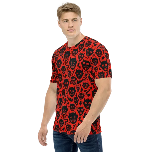 Midnight Mischief on a Men's Crew Neck T-Shirt