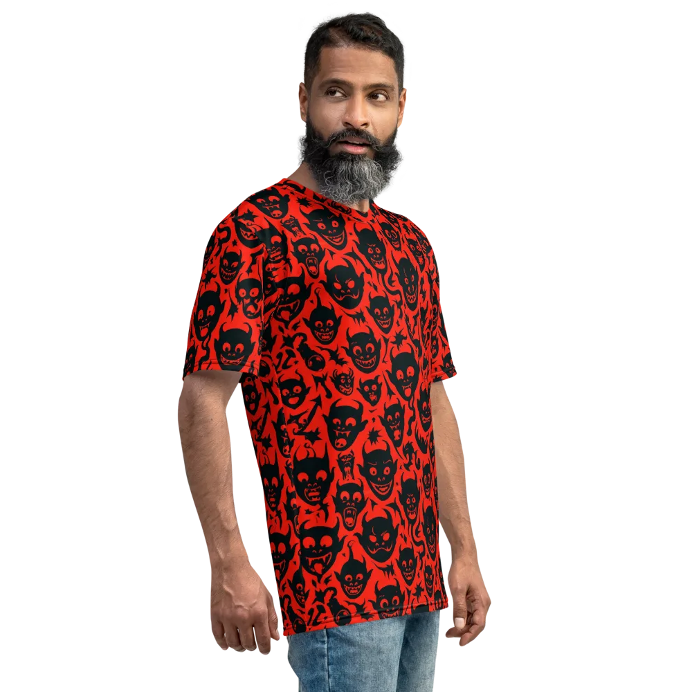 Midnight Mischief on Men's Crew Neck T-Shirt — Right