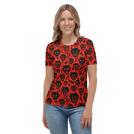 Midnight Mischief on a Women's Crew Neck T-Shirt