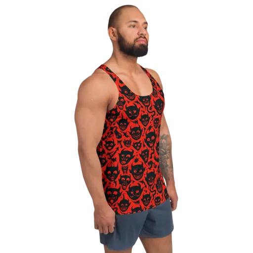Midnight Mischief on a Men's Tank Top