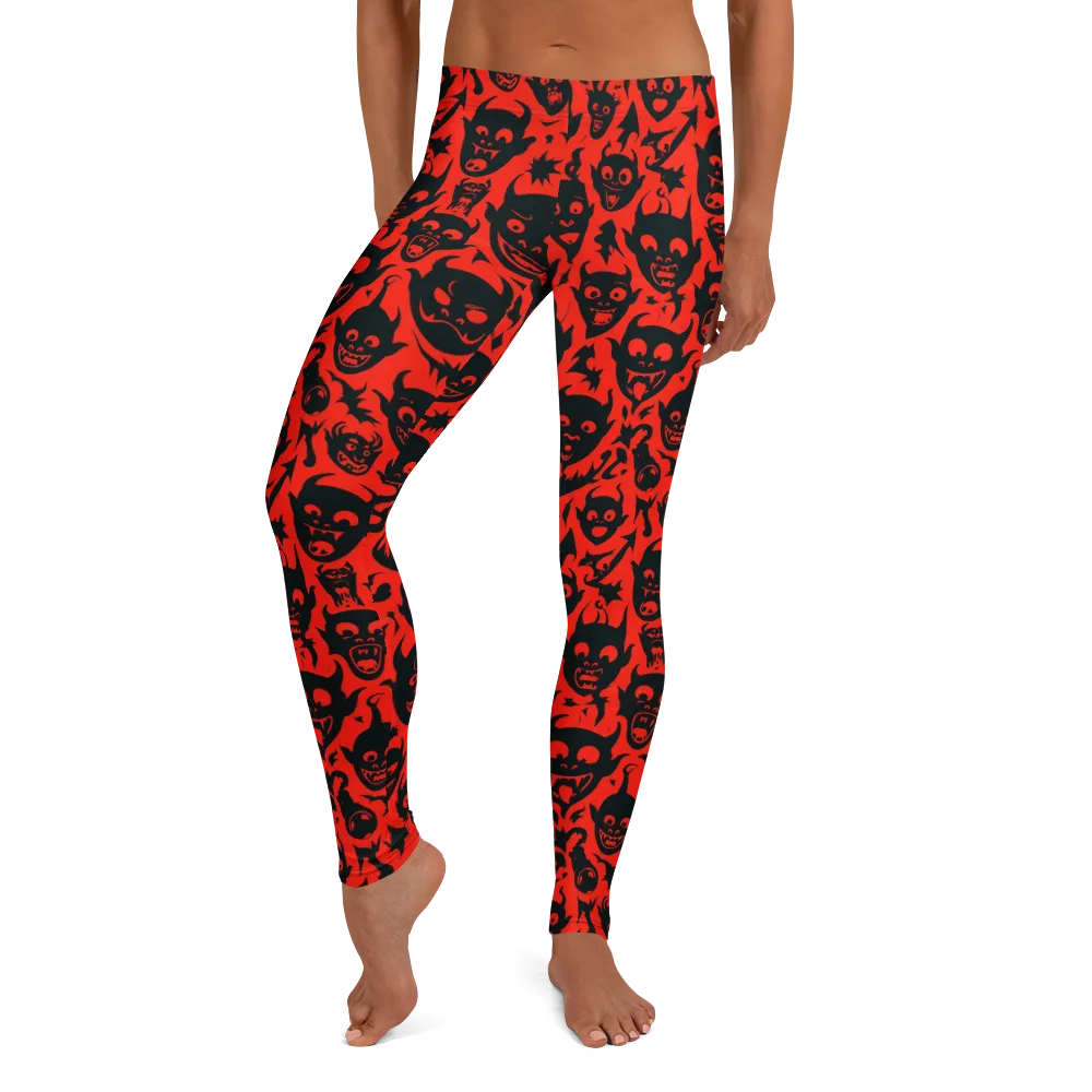Midnight Mischief on Leggings — Front