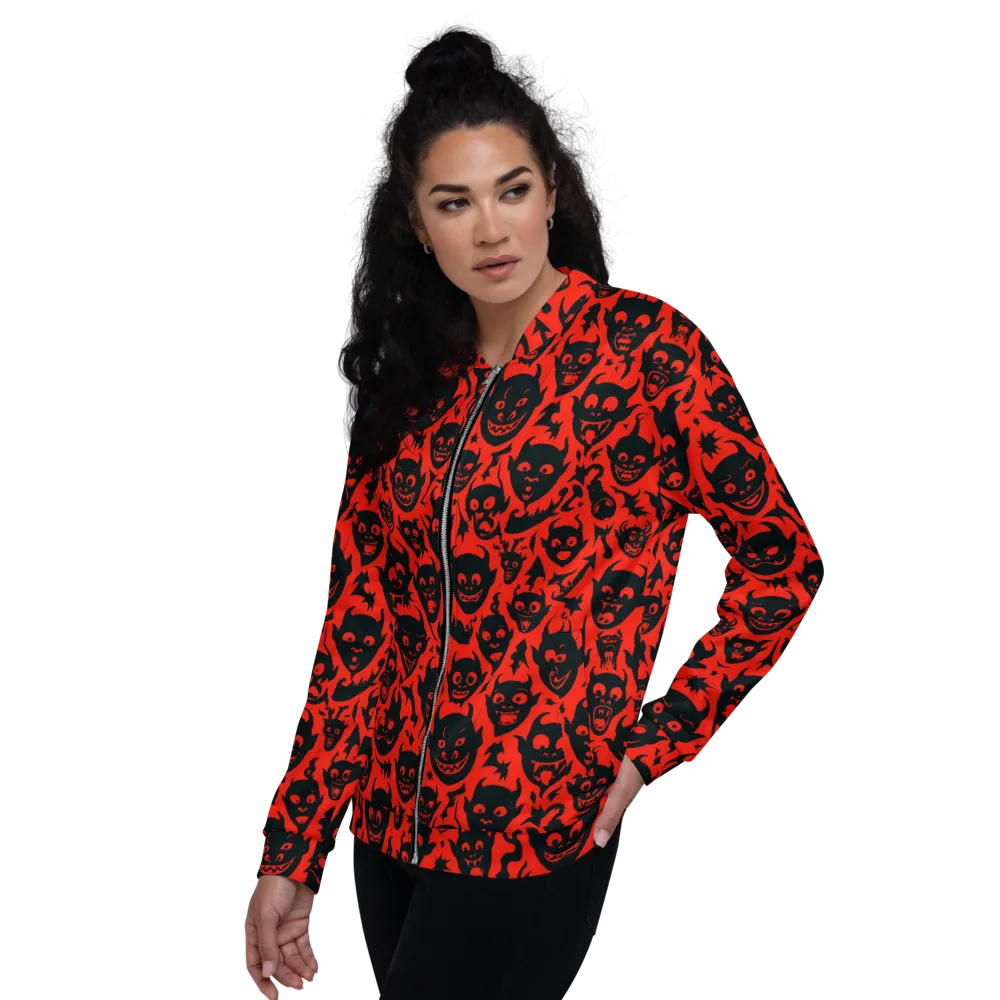 Midnight Mischief on Bomber Jacket — Left