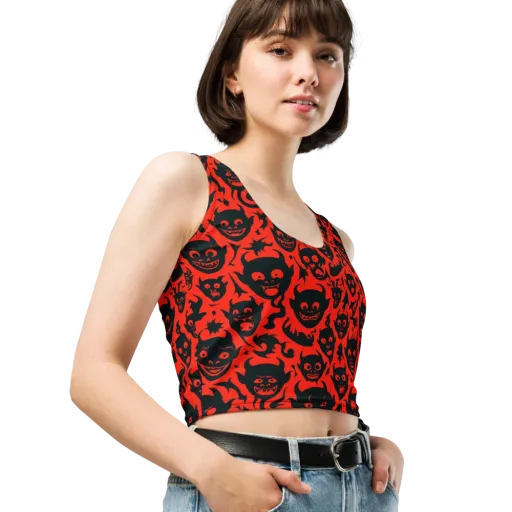 Midnight Mischief on a Crop Top