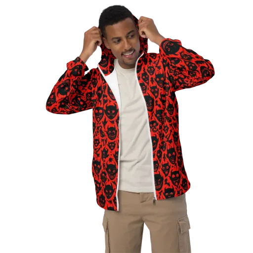 Midnight Mischief on a Men's Windbreaker