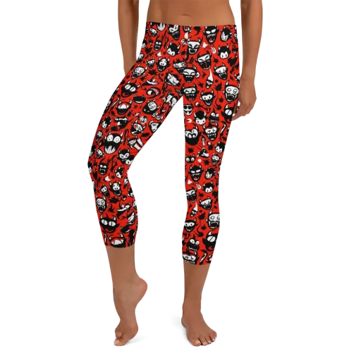 Inferno Imp on a Capri Leggings