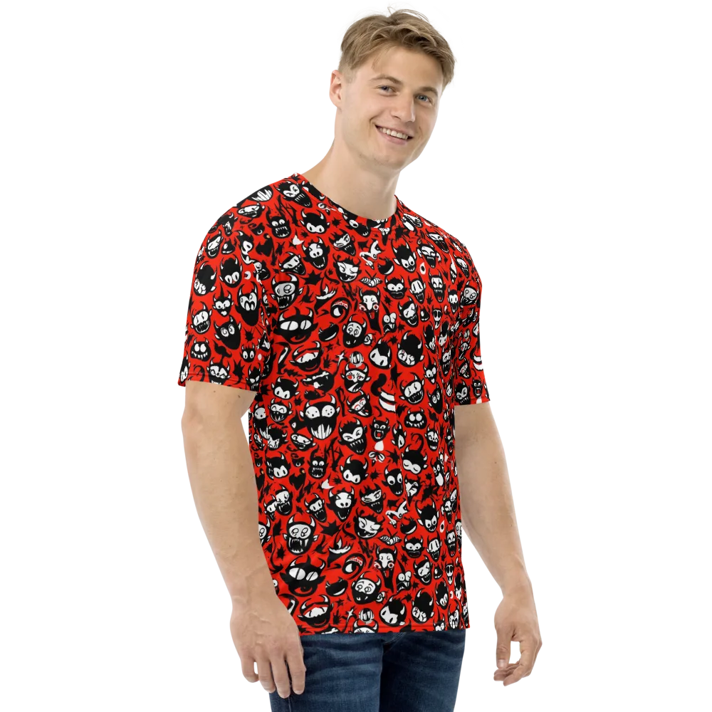 Inferno Imp on Men's Crew Neck T-Shirt — Right
