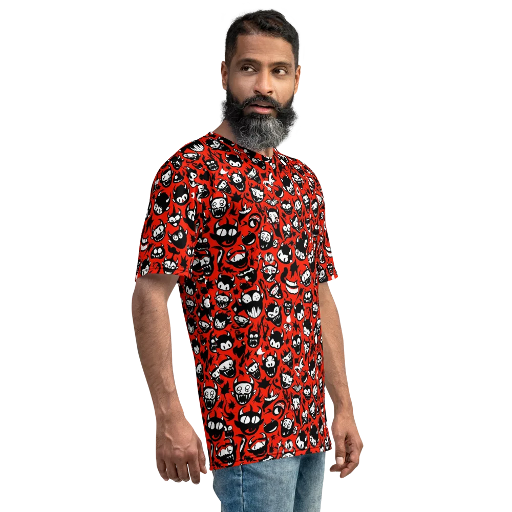 Inferno Imp on Men's Crew Neck T-Shirt — Right