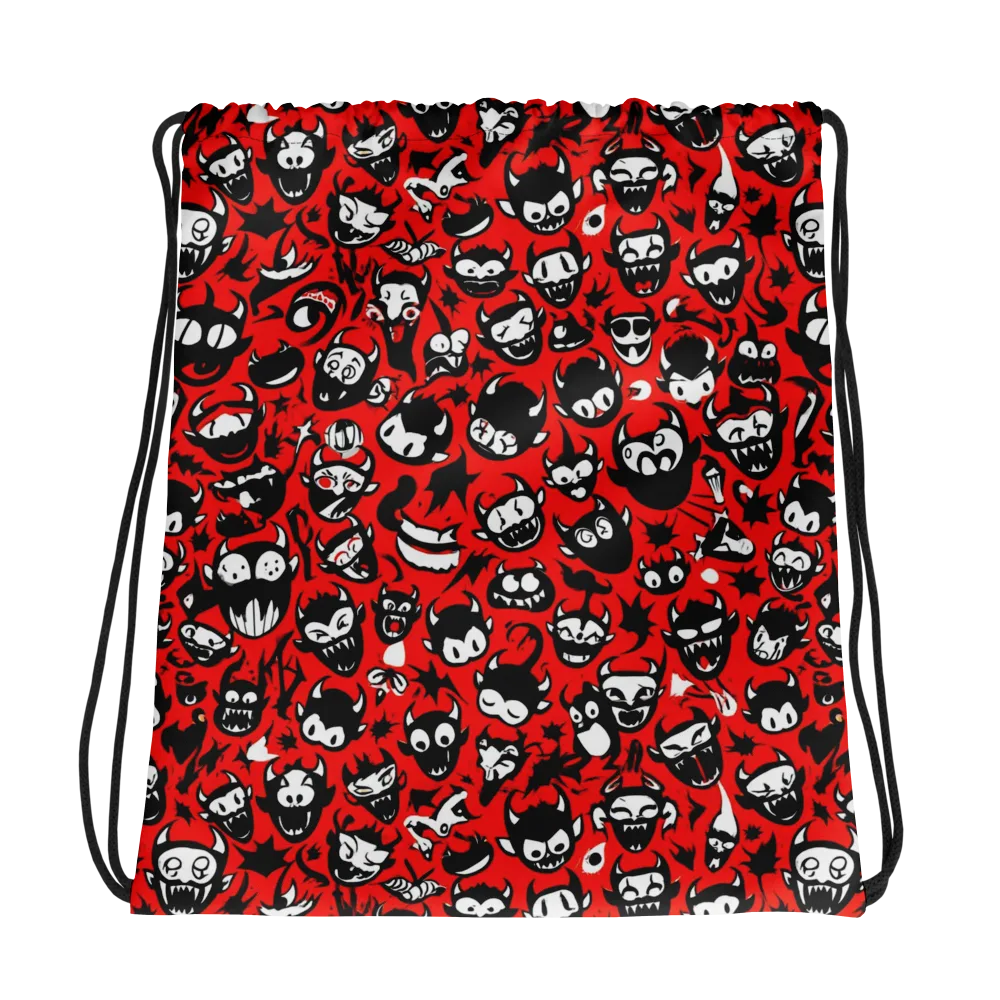 Inferno Imp on Drawstring Bag — Photo