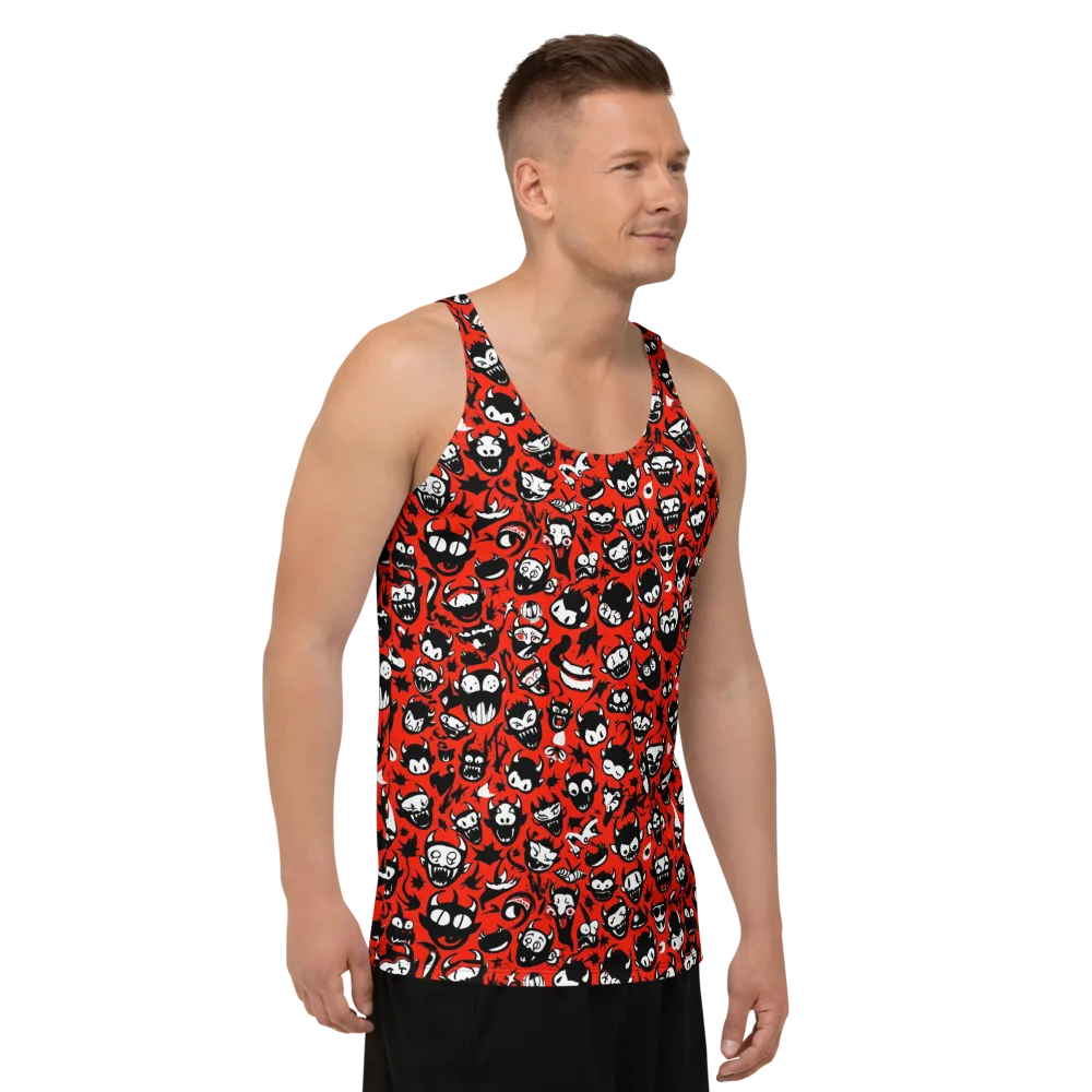 Inferno Imp on Men's Tank Top — Right Front
