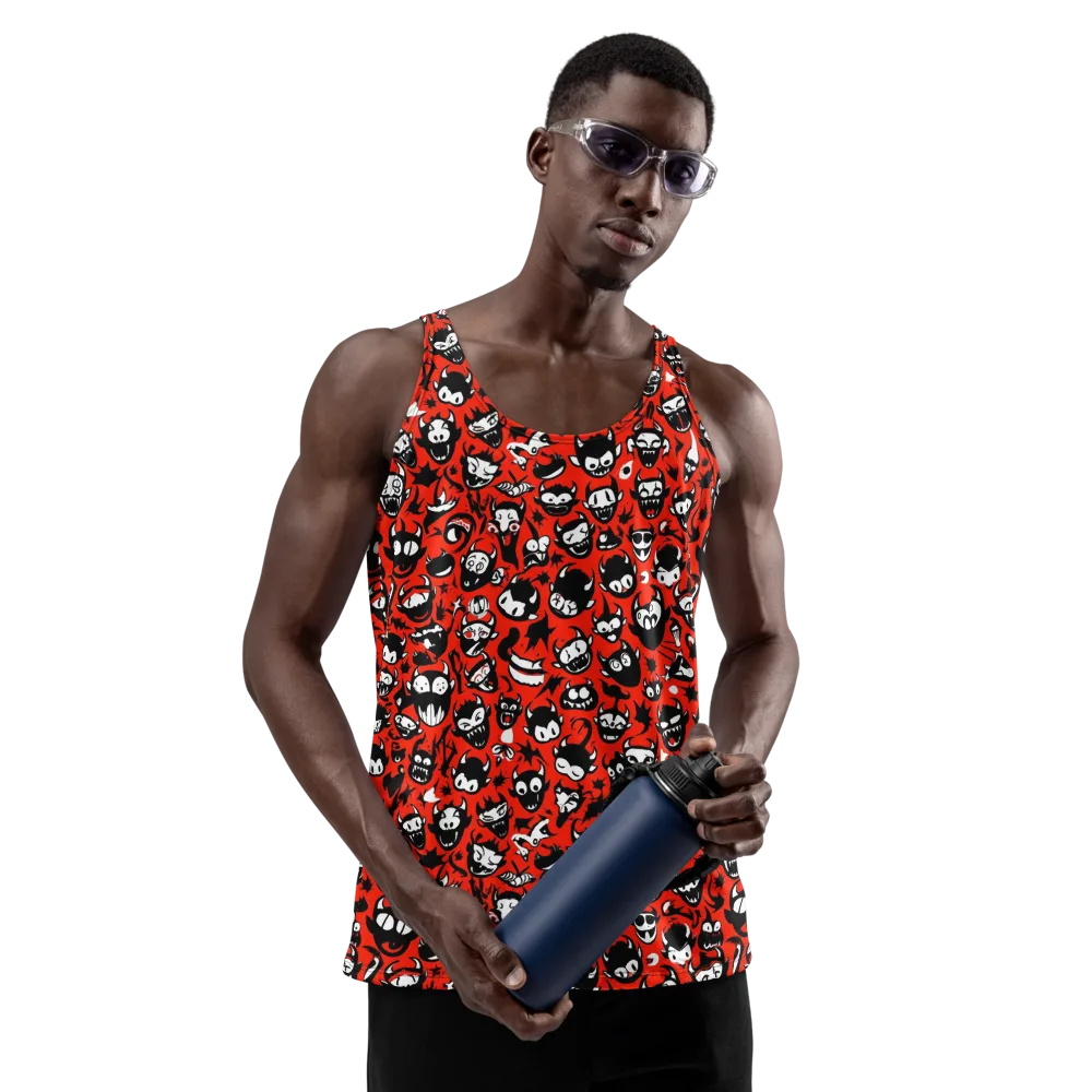 Inferno Imp on Men's Tank Top — Front