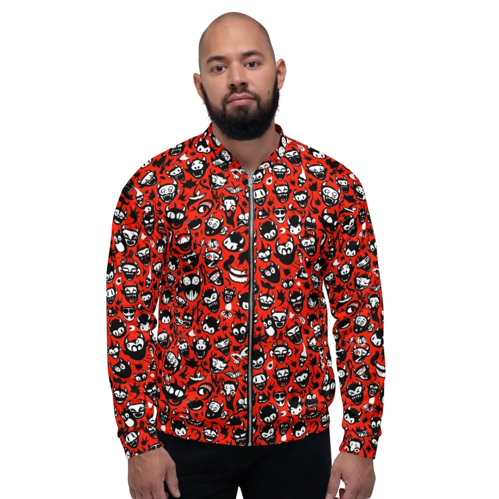 Inferno Imp on Bomber Jacket — Front
