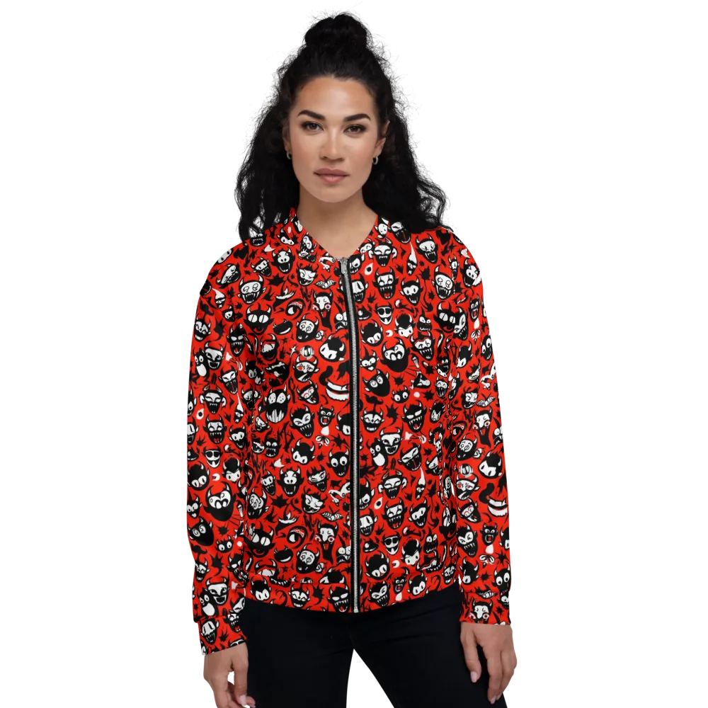 Inferno Imp on Bomber Jacket — Front