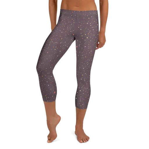 Plum Comet on a Capri Leggings