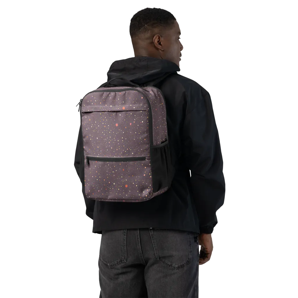 Plum Comet on Utility Backpack — Back