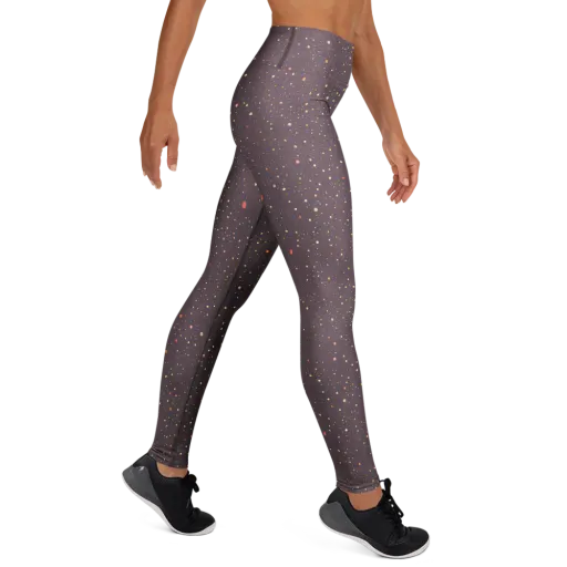 Plum Comet on a Yoga Leggings