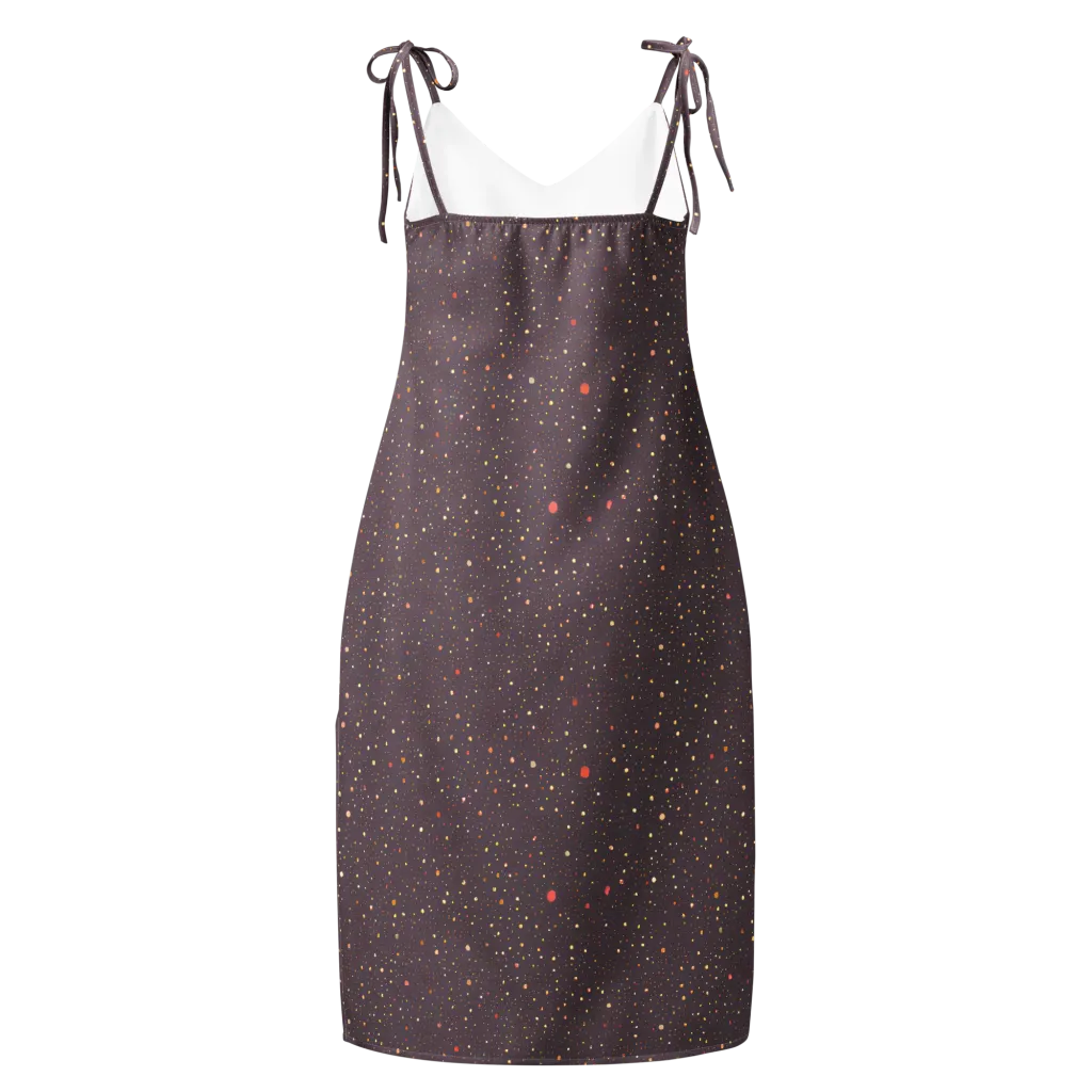 Plum Comet on Slip Dress — Back