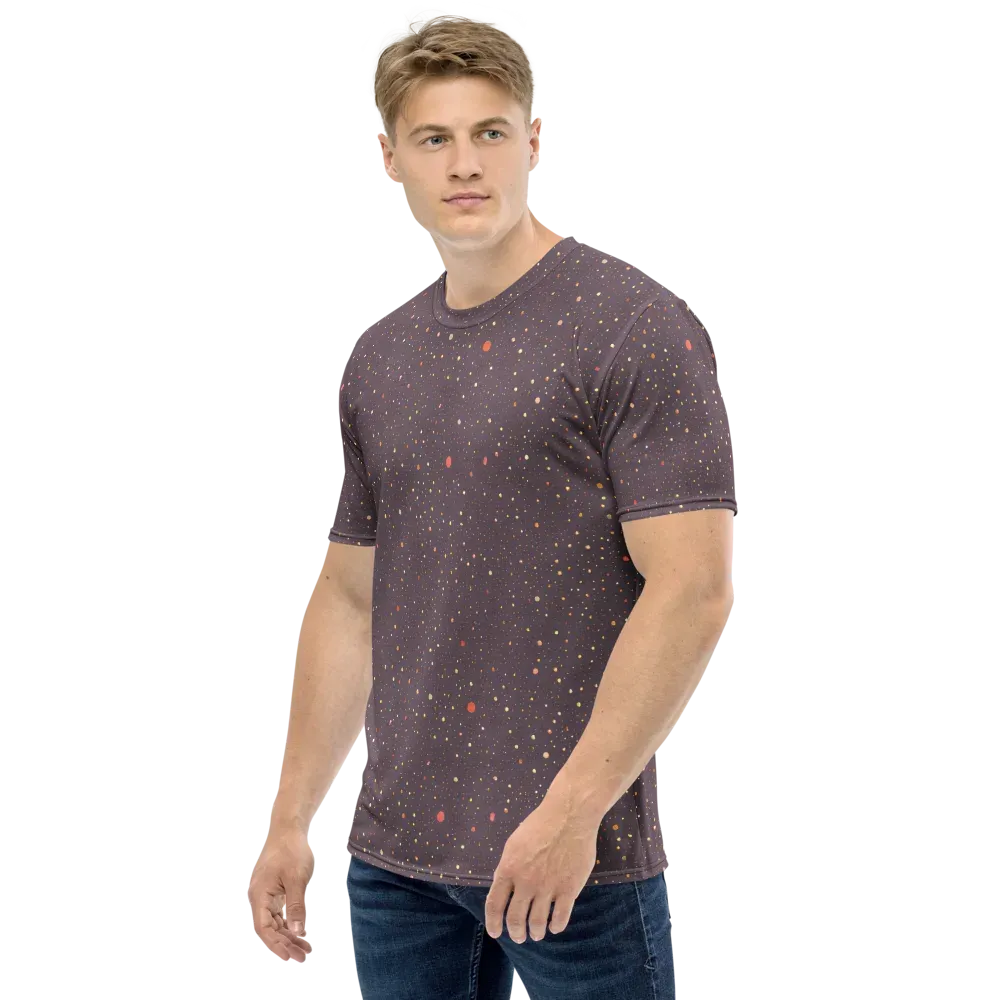 Plum Comet on Men's Crew Neck T-Shirt — Left