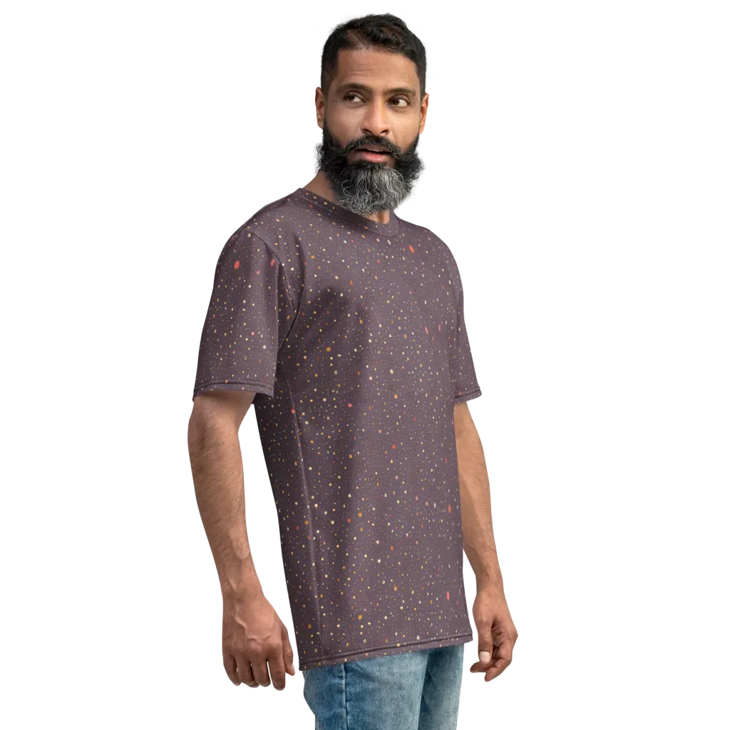 Plum Comet on Men's Crew Neck T-Shirt — Right