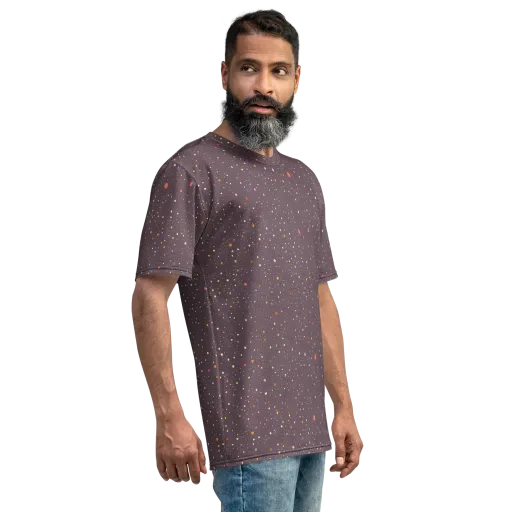 Plum Comet on a Men's Crew Neck T-Shirt