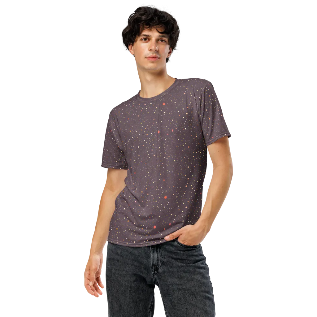 Plum Comet on Men's Crew Neck T-Shirt — Front