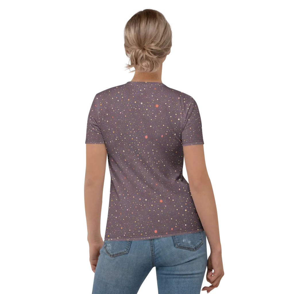 Plum Comet on Women's Crew Neck T-Shirt — Back