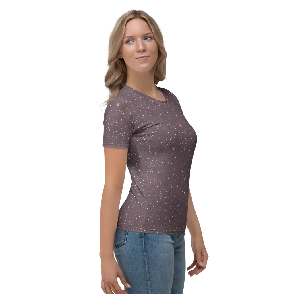 Plum Comet on Women's Crew Neck T-Shirt — Right