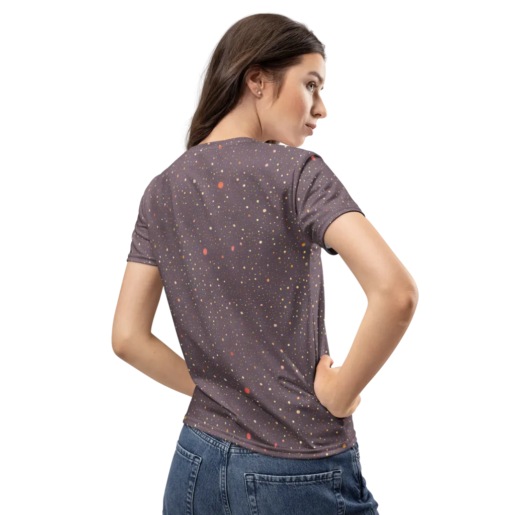 Plum Comet on Women's Crew Neck T-Shirt — Back