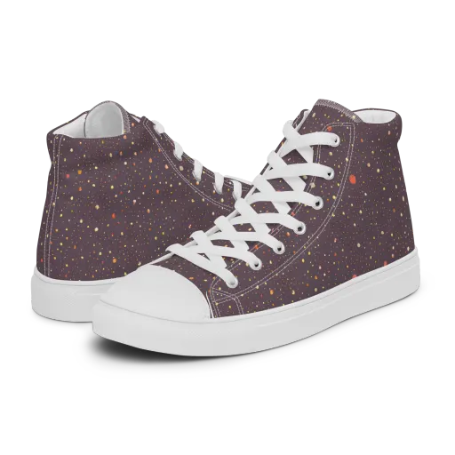 Plum Comet on a Women's High Top Canvas Shoes