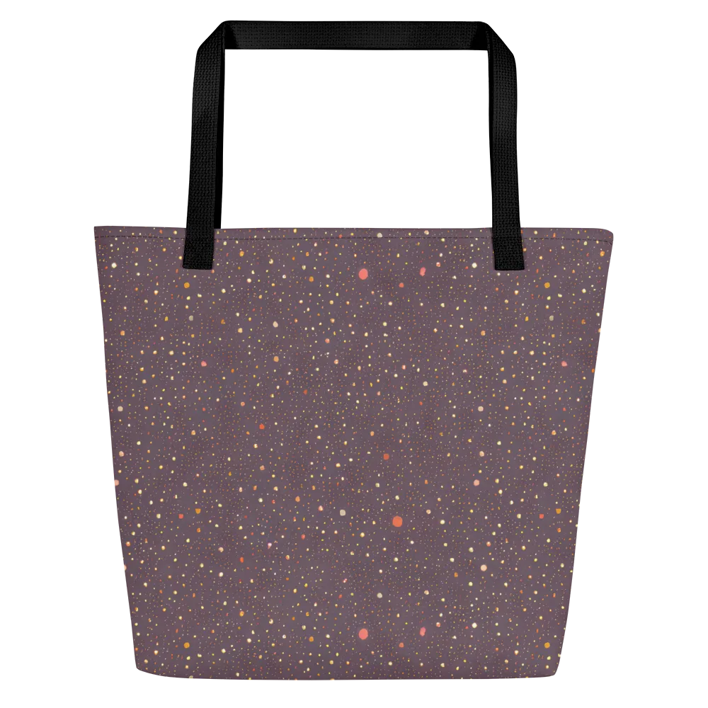 Plum Comet on Large Tote Bag W/ Pocket — Front