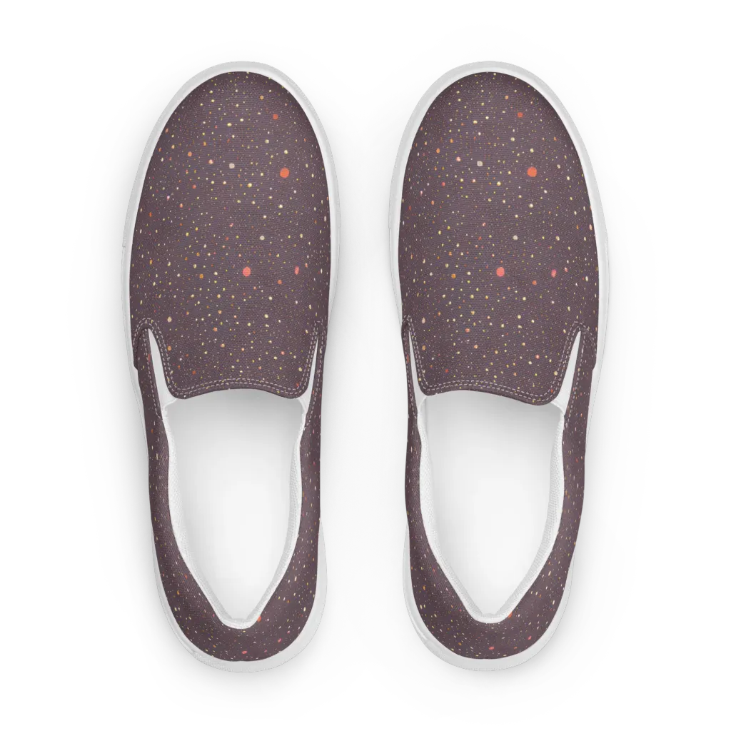 Plum Comet on Women's Slip-On Canvas Shoes — Front